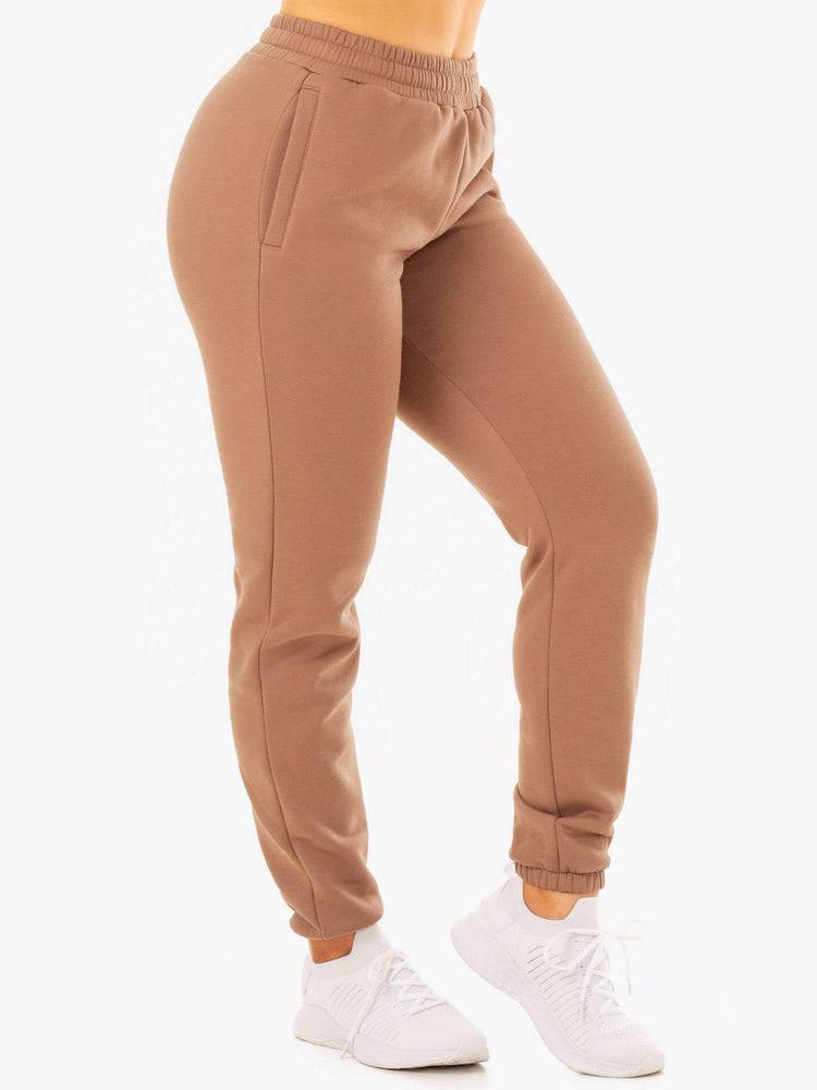 Spodnie Sportowe Damskie Ryderwear Women Track Pants Unisex Beżowe | PL1085CE