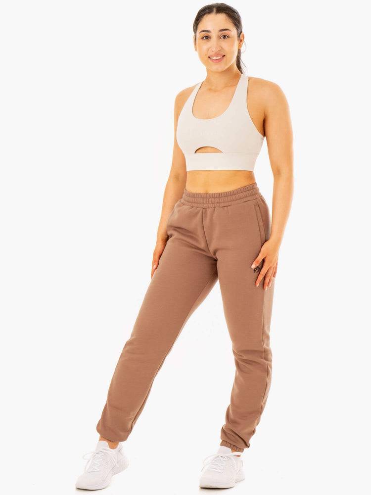 Spodnie Sportowe Damskie Ryderwear Women Track Pants Unisex Beżowe | PL1085CE