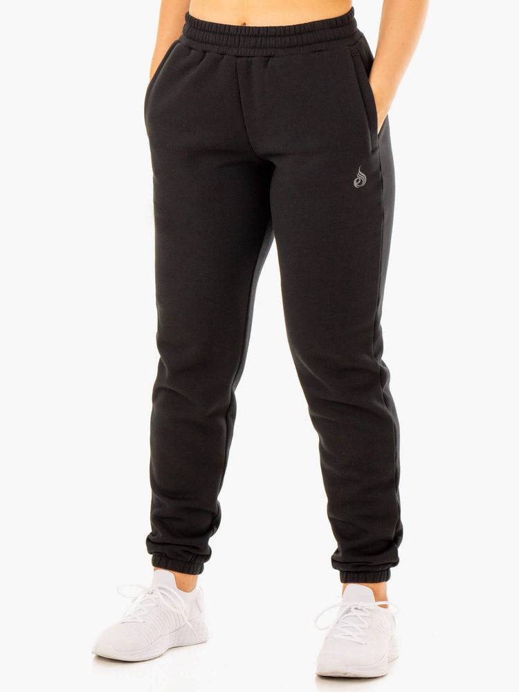 Spodnie Sportowe Damskie Ryderwear Women Track Pants Unisex Czarne | PL1087BC