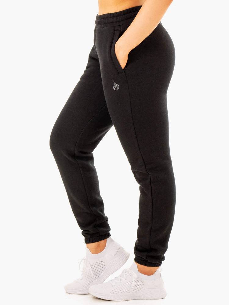 Spodnie Sportowe Damskie Ryderwear Women Track Pants Unisex Czarne | PL1087BC