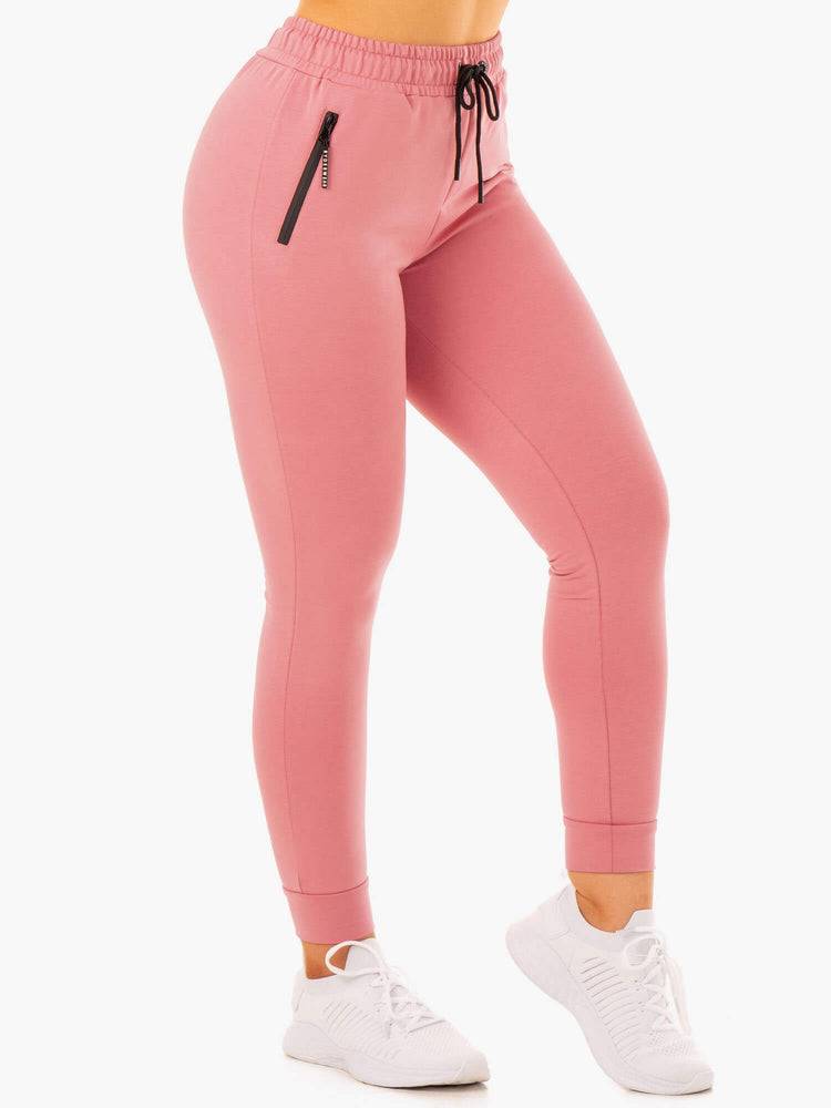 Spodnie Sportowe Damskie Ryderwear Women Track Pants Luxe Morelowe Różowe | PL1088NB