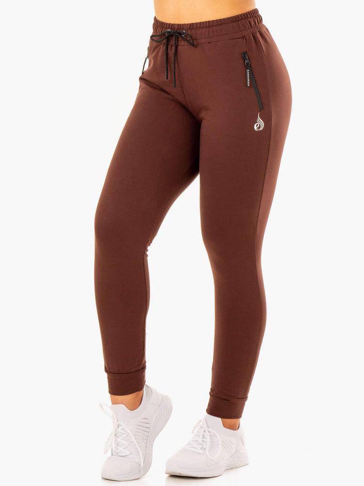 Spodnie Sportowe Damskie Ryderwear Women Track Pants Luxe Czekolada | PL1090QZ