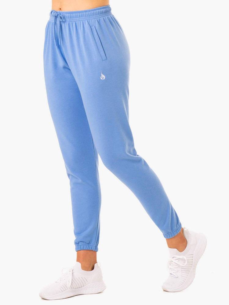 Spodnie Sportowe Damskie Ryderwear Women Track Pants Off-Duty Fleece Niebieskie | PL1091WY