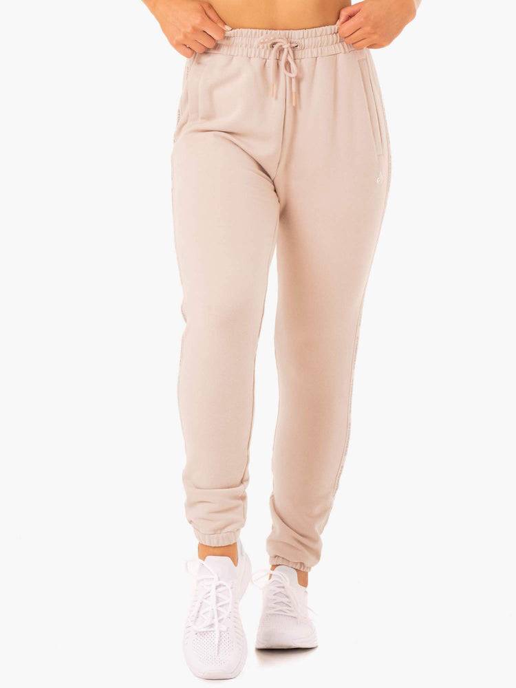 Spodnie Sportowe Damskie Ryderwear Women Track Pants Base High Waisted Głęboka Brązowe | PL1099PQ