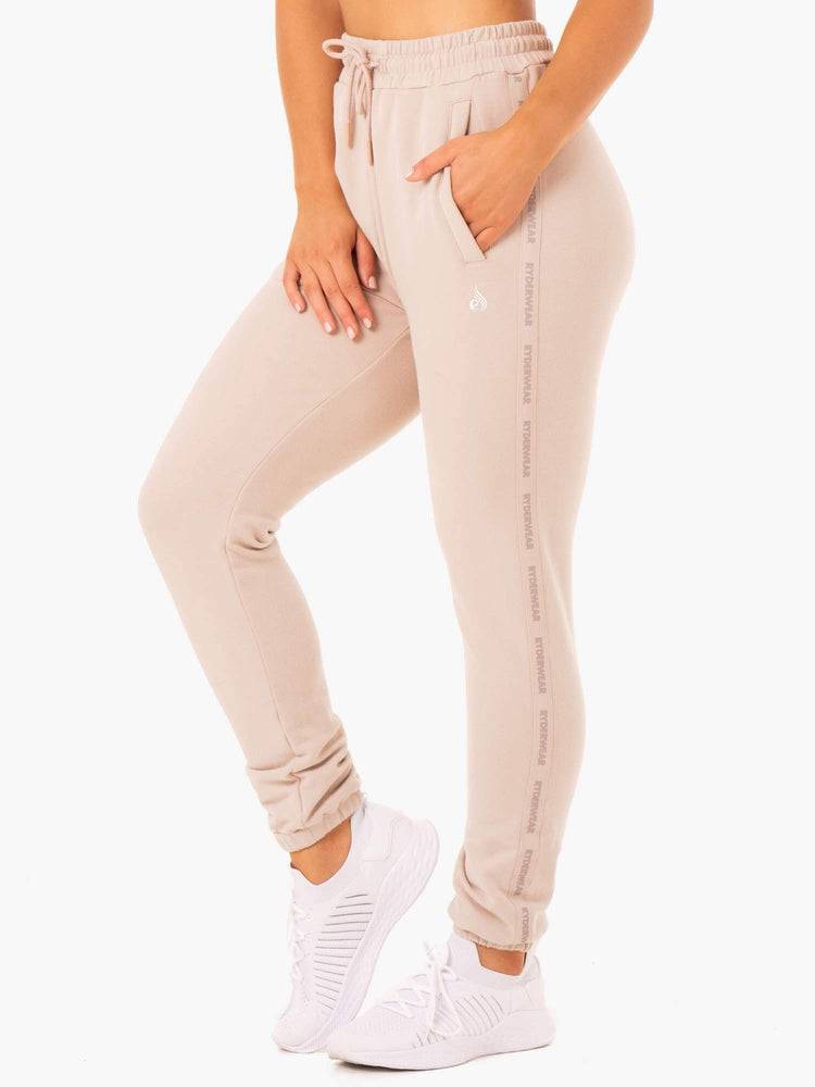 Spodnie Sportowe Damskie Ryderwear Women Track Pants Base High Waisted Głęboka Brązowe | PL1099PQ