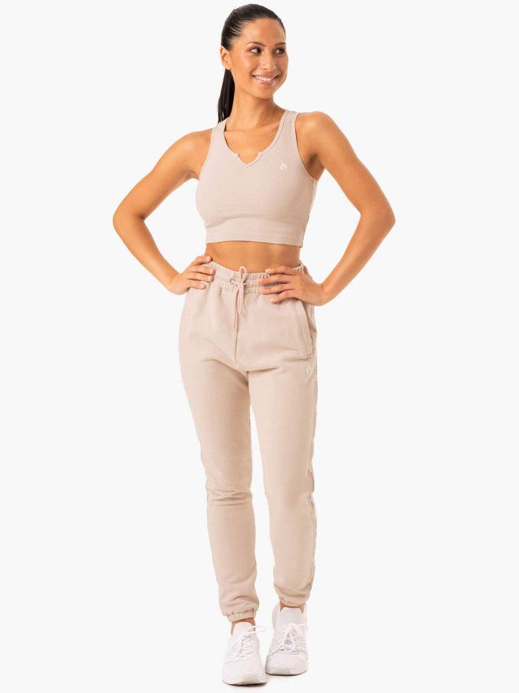 Spodnie Sportowe Damskie Ryderwear Women Track Pants Base High Waisted Głęboka Brązowe | PL1099PQ