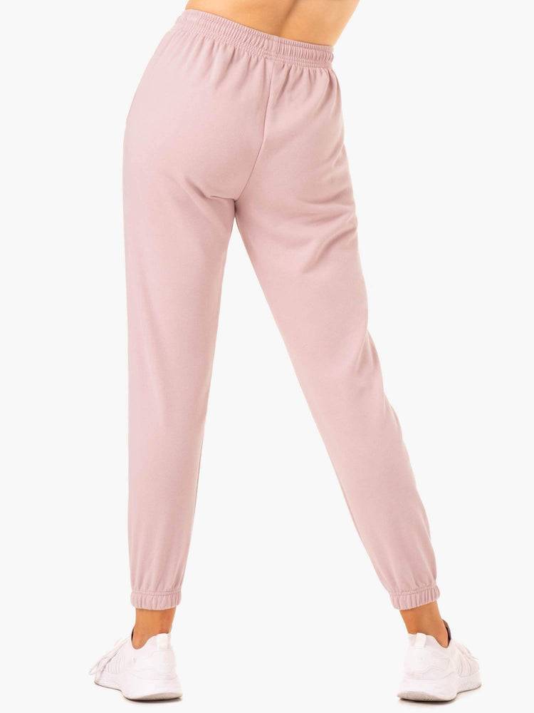 Spodnie Sportowe Damskie Ryderwear Women Track Pants Off-Duty Fleece Różowe | PL1104GL