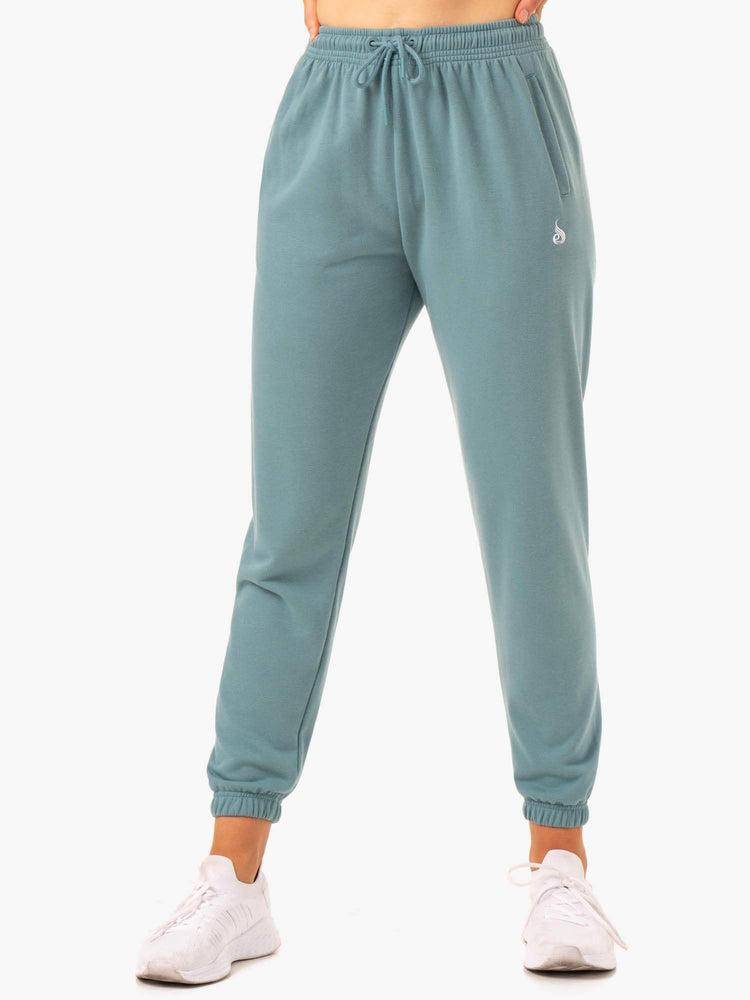 Spodnie Sportowe Damskie Ryderwear Women Track Pants Off-Duty Fleece Oliwkowe | PL1105HK