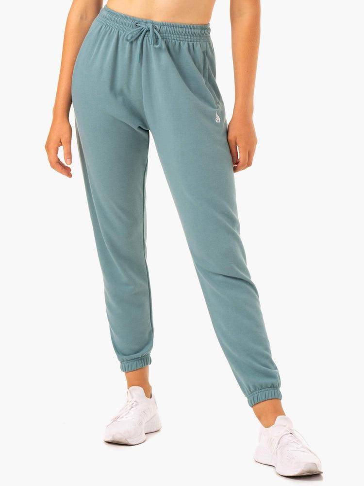 Spodnie Sportowe Damskie Ryderwear Women Track Pants Off-Duty Fleece Oliwkowe | PL1105HK