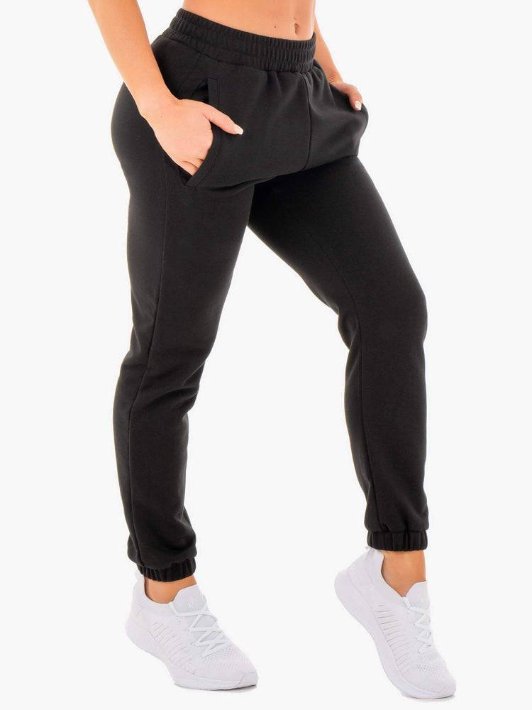 Spodnie Sportowe Damskie Ryderwear Women Track Pants Adapt Czarne | PL1114NB