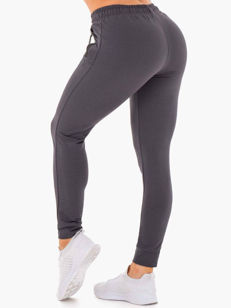 Spodnie Sportowe Damskie Ryderwear Women Track Pants Luxe Szare | PL1117WY