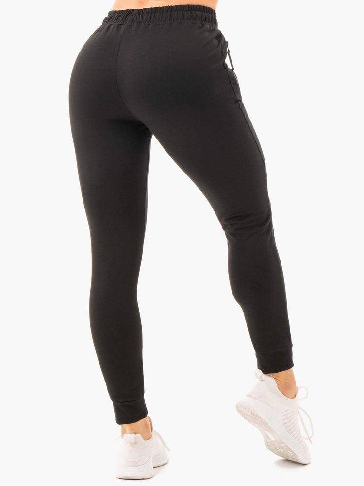 Spodnie Sportowe Damskie Ryderwear Women Track Pants Luxe Czarne | PL1119RW