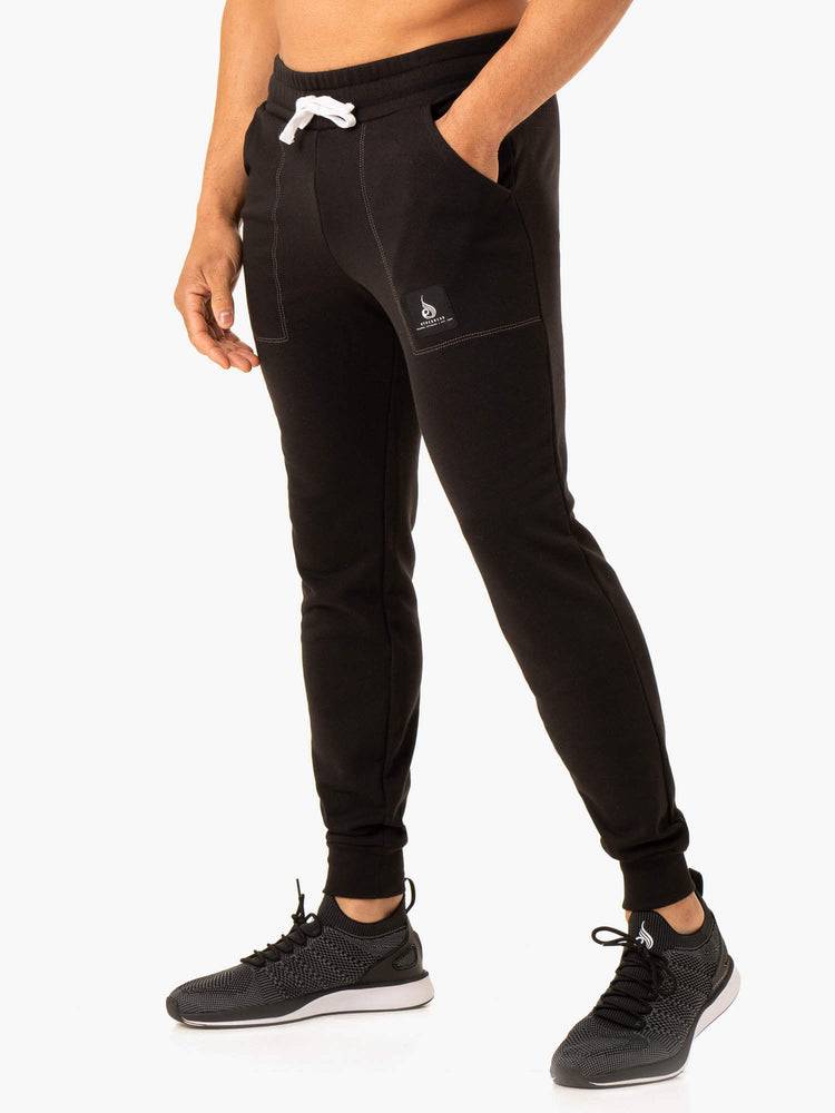 Spodnie Sportowe Męskie Ryderwear Men Track Pants Vital Czarne | PL3098AP