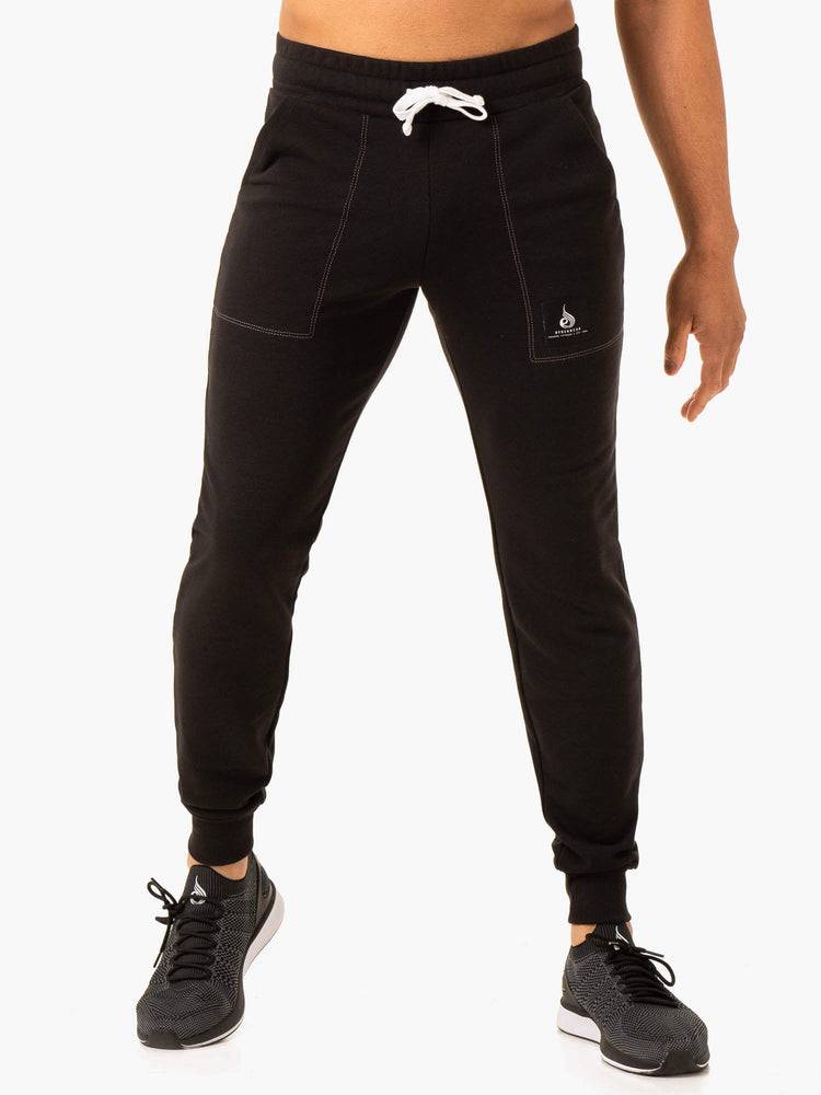 Spodnie Sportowe Męskie Ryderwear Men Track Pants Vital Czarne | PL3098AP