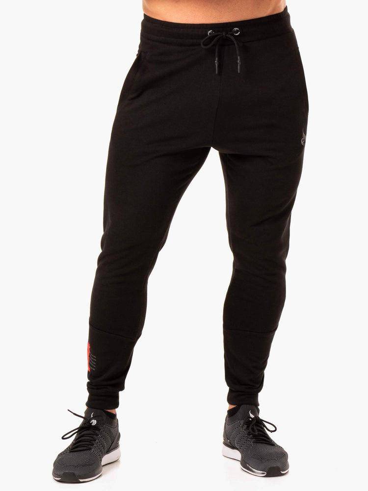 Spodnie Sportowe Męskie Ryderwear Men Track Pants RWXKGs Czarne | PL3105RW