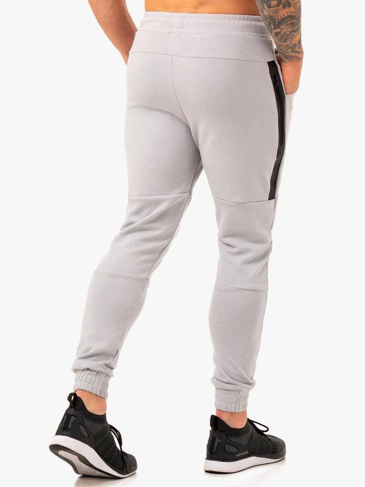 Spodnie Sportowe Męskie Ryderwear Men Track Pants Restore Fleece Białe Szare | PL3106EX