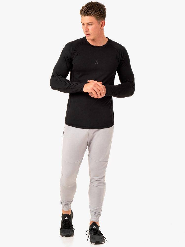 Spodnie Sportowe Męskie Ryderwear Men Track Pants Restore Fleece Białe Szare | PL3106EX