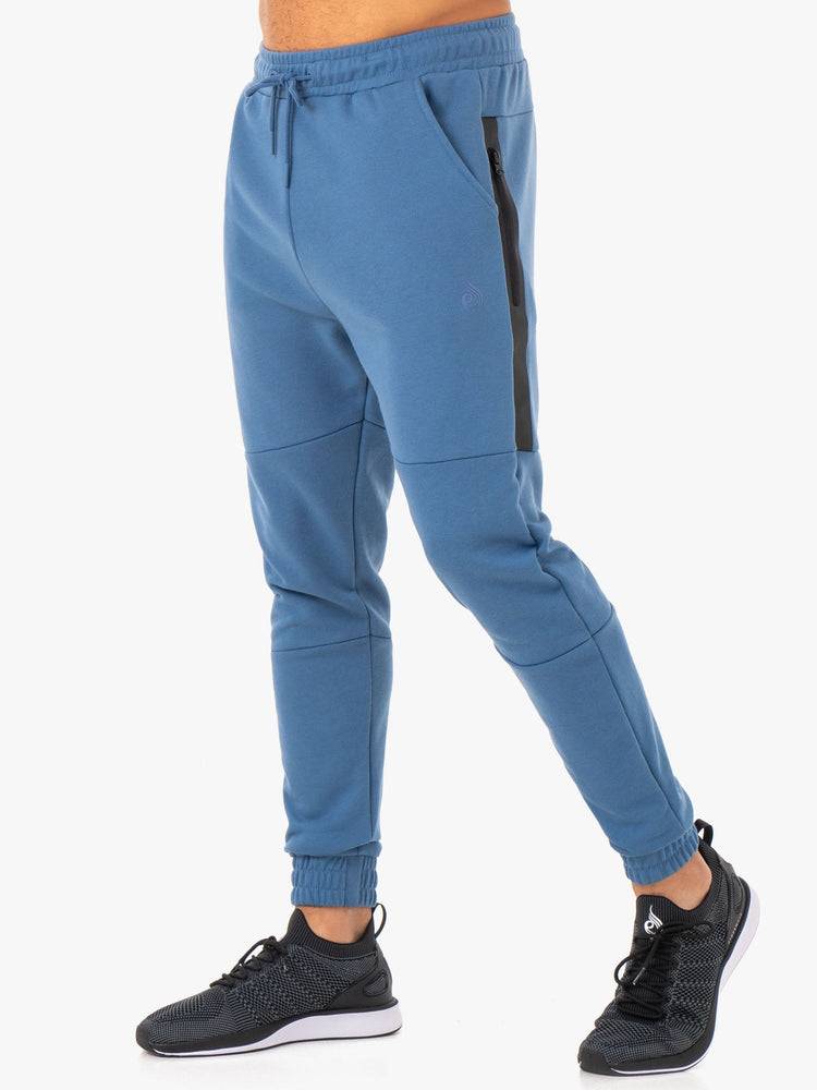 Spodnie Sportowe Męskie Ryderwear Men Track Pants Restore Fleece Niebieskie | PL3107WY