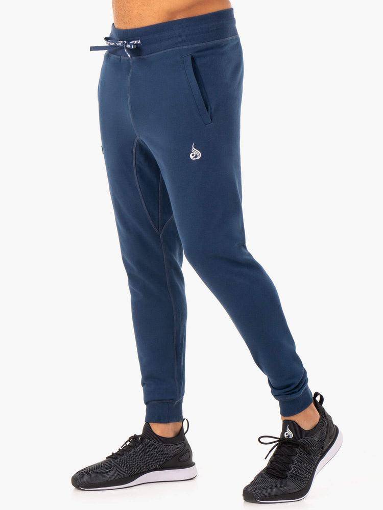 Spodnie Sportowe Męskie Ryderwear Men Track Pants Recharge Tapered Niebieskie | PL3110NB