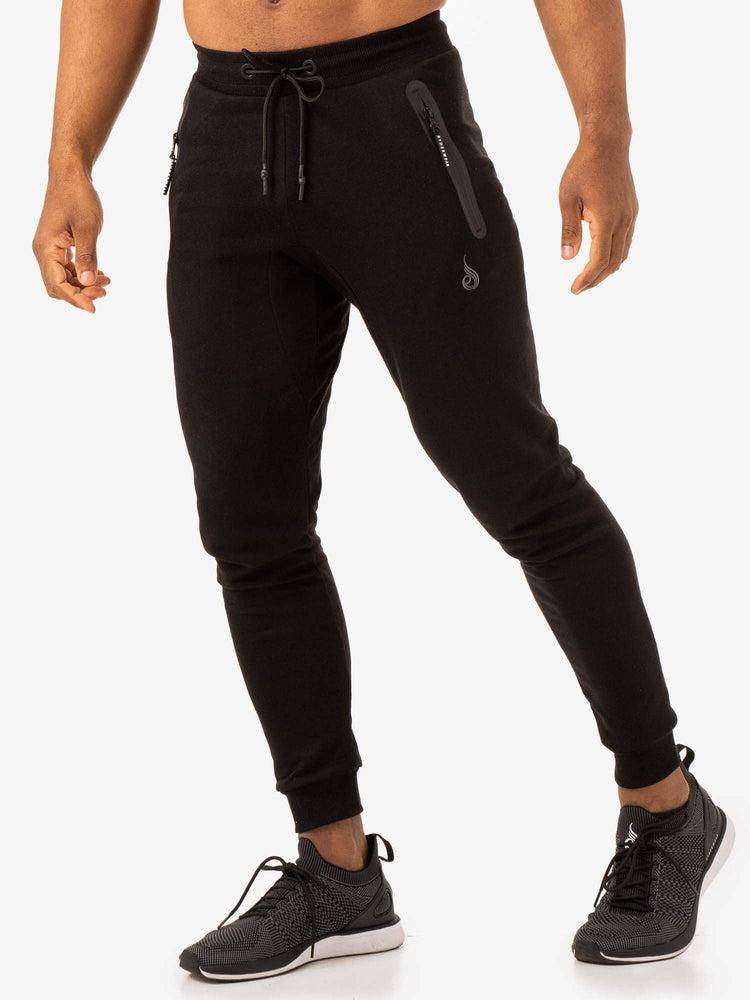 Spodnie Sportowe Męskie Ryderwear Men Track Pants Overdrive Czarne | PL3122FM