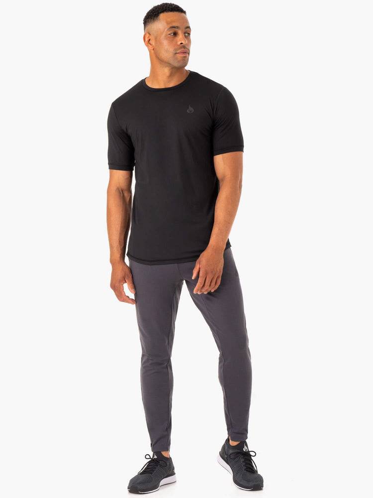 Spodnie Sportowe Męskie Ryderwear Men Track Pants Optimal Gym Szare | PL3123DN