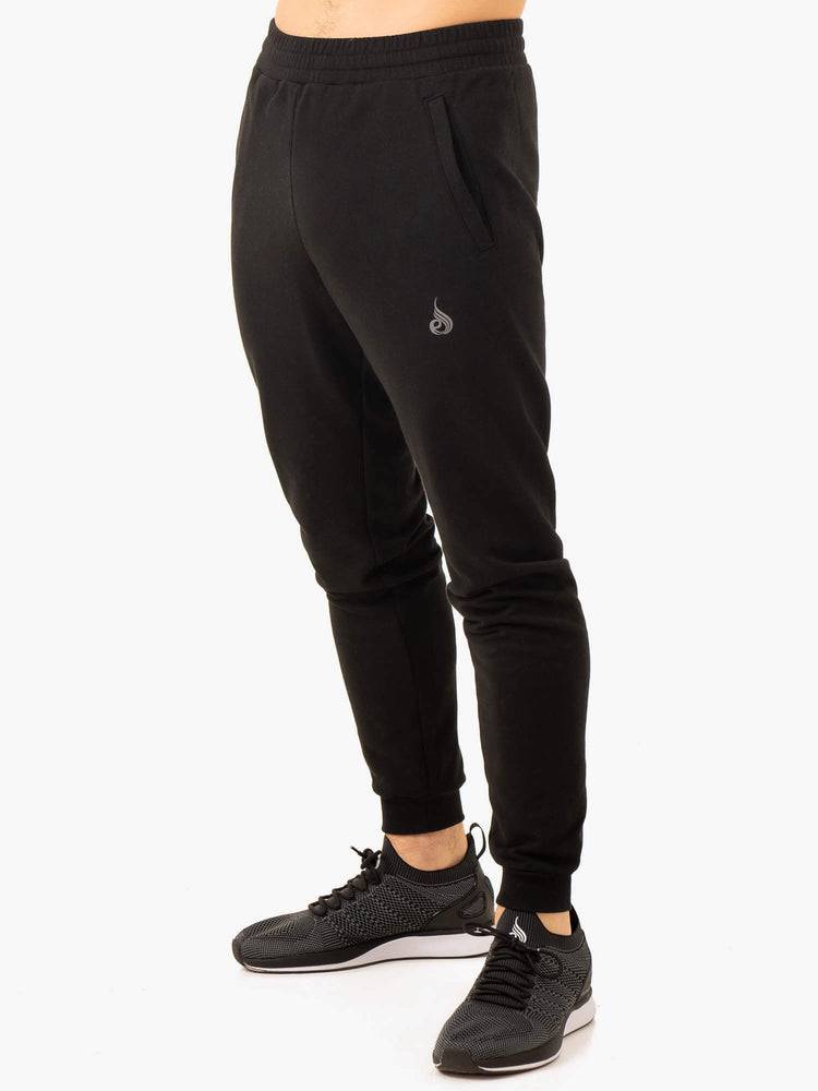 Spodnie Sportowe Męskie Ryderwear Men Track Pants Heritage Fleeces Czarne | PL3135QZ