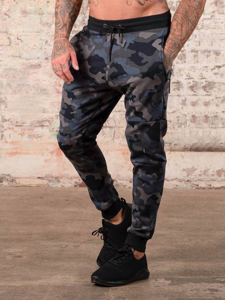 Spodnie Sportowe Męskie Ryderwear Men Track Pants Camos Czarne Camo | PL3148YU