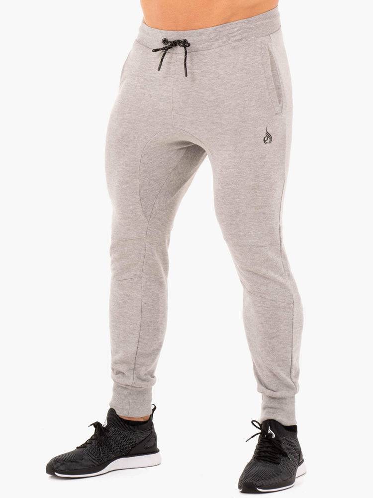 Spodnie Sportowe Męskie Ryderwear Men Track Pants Sportowe Fleeces Szare | PL3152WY