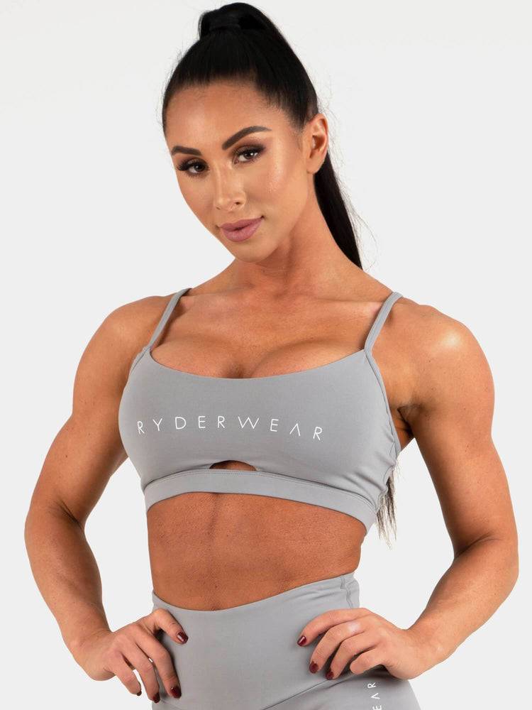 Staniki Sportowe Damskie Ryderwear Women Sports Bra Staples Szare | PL1612EX