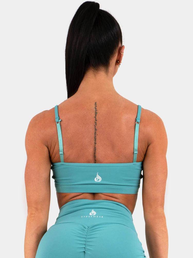 Staniki Sportowe Damskie Ryderwear Women Sports Bra Staples Turkusowe | PL1630XF