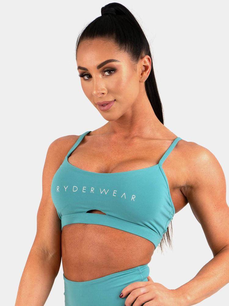 Staniki Sportowe Damskie Ryderwear Women Sports Bra Staples Turkusowe | PL1630XF