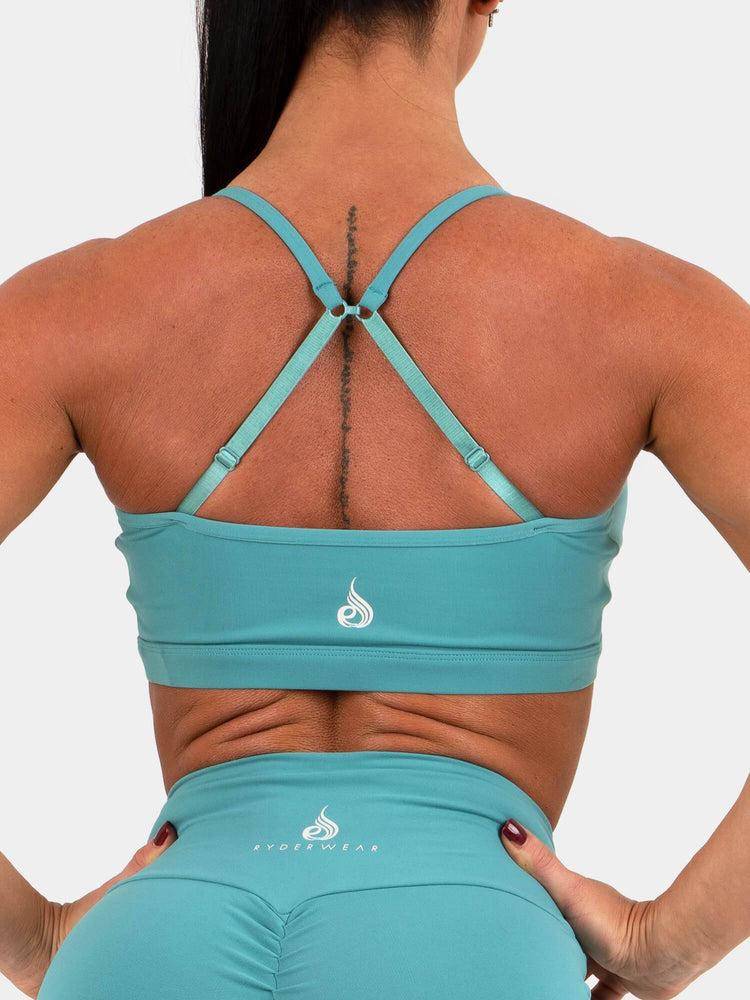 Staniki Sportowe Damskie Ryderwear Women Sports Bra Staples Turkusowe | PL1630XF