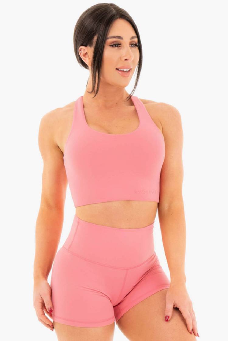 Staniki Sportowe Damskie Ryderwear Women Sports Bra NKD Różowe | PL1637WY