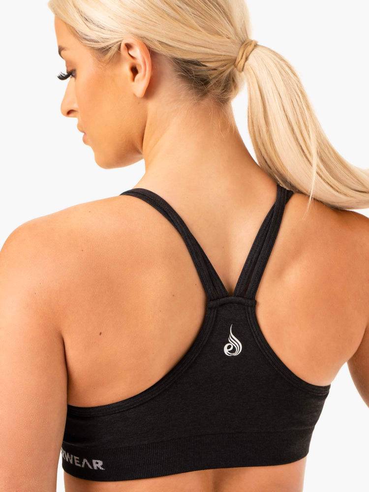 Staniki Sportowe Damskie Ryderwear Women Sports Bra Sculpt Seamless Czarne | PL1680LH