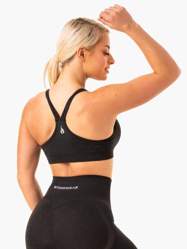 Staniki Sportowe Damskie Ryderwear Women Sports Bra Sculpt Seamless Czarne | PL1680LH