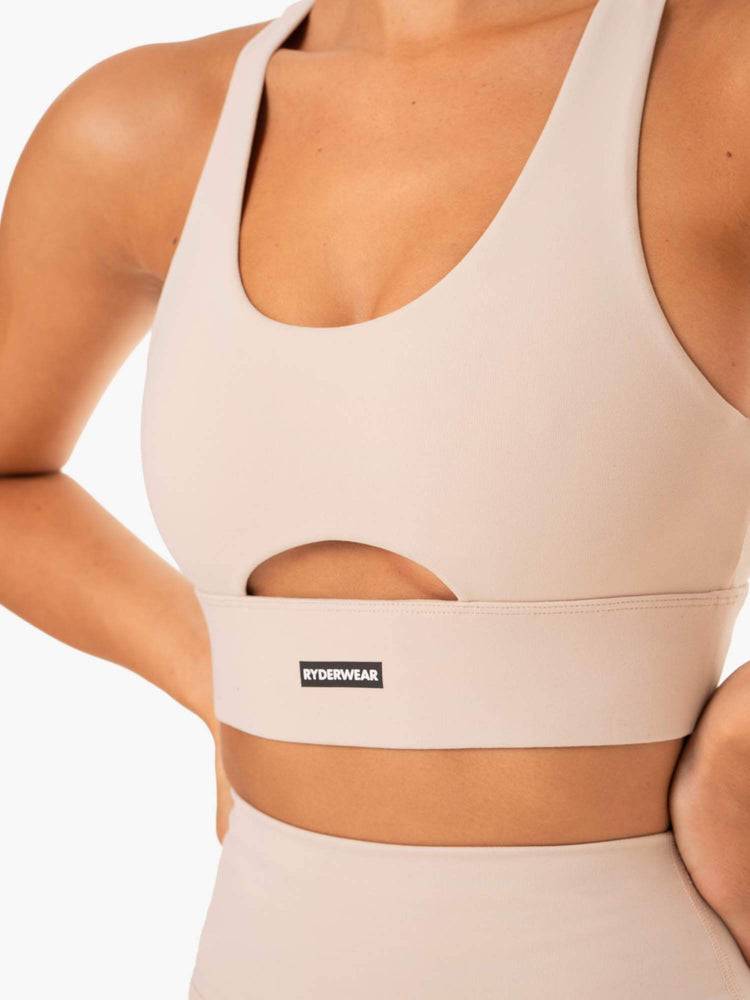 Staniki Sportowe Damskie Ryderwear Women Sports Bra Base Racer Back Głęboka Brązowe | PL1681ZG