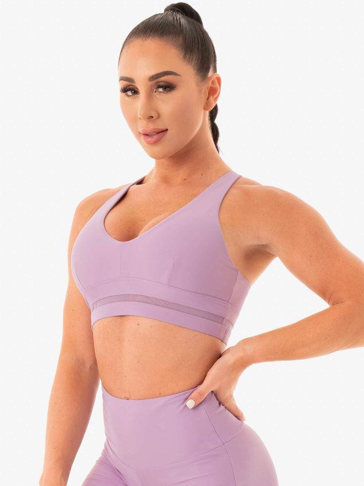 Staniki Sportowe Damskie Ryderwear Women Sports Bra NEM X RW Fioletowe | PL1690EX