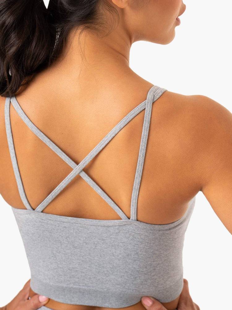 Staniki Sportowe Damskie Ryderwear Women Sports Bra Sculpt Seamless Tank Szare | PL1727FM