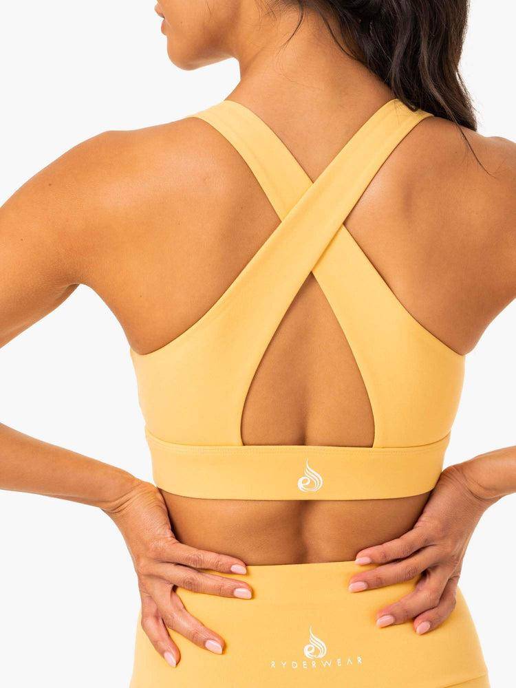 Staniki Sportowe Damskie Ryderwear Women Sports Bra Staples Cross Over Mango | PL1739MA