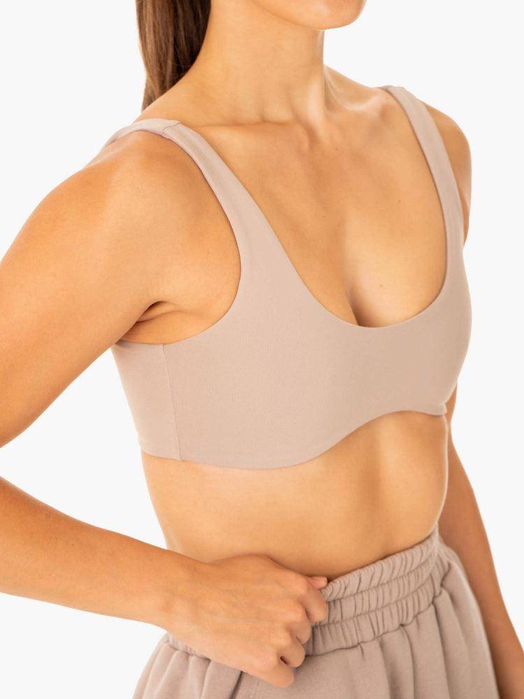 Staniki Sportowe Damskie Ryderwear Women Sports Bra Elevate Lounge Głęboka Brązowe | PL1749PQ