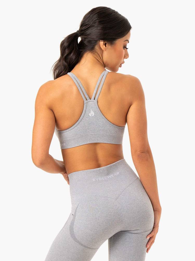 Staniki Sportowe Damskie Ryderwear Women Sports Bra Sculpt Seamless Szare | PL1761CE