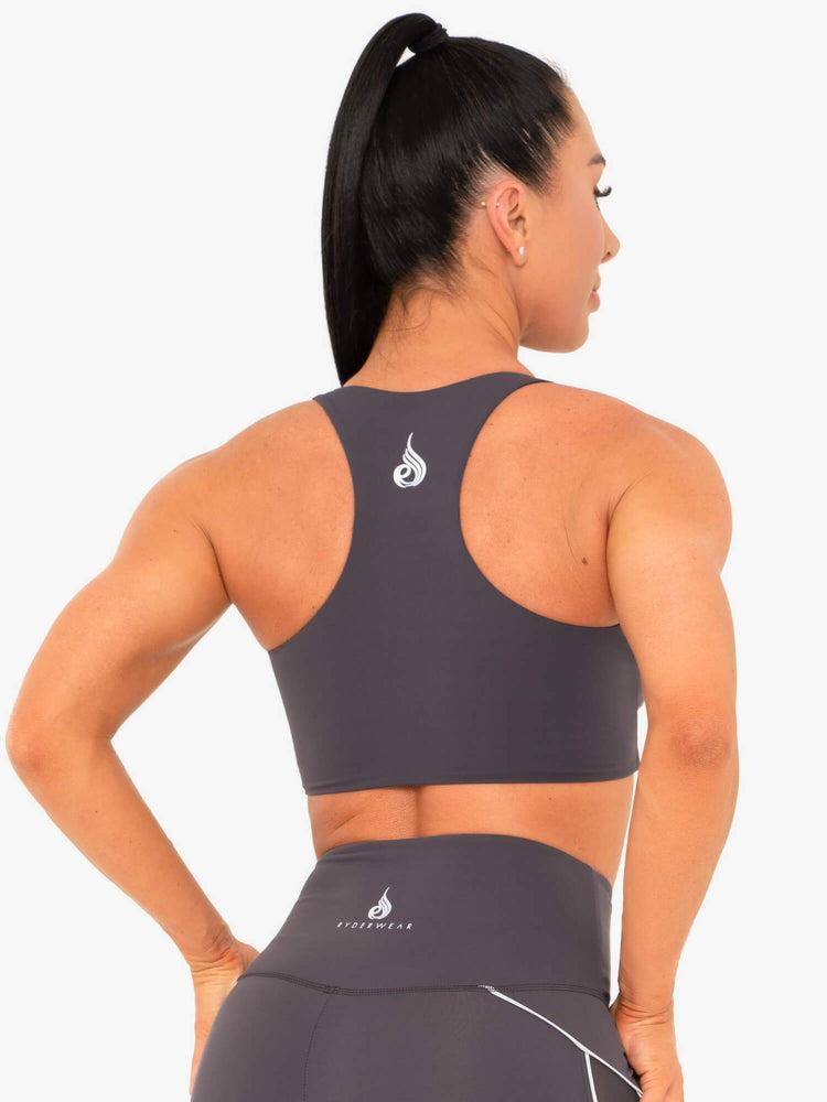 Staniki Sportowe Damskie Ryderwear Women Sports Bra Lunar Luxe Szare | PL1766QZ