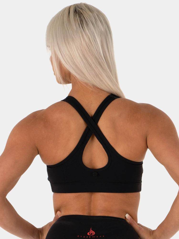 Staniki Sportowe Damskie Ryderwear Women Sports Bra Neonude Czarne | PL1771YU