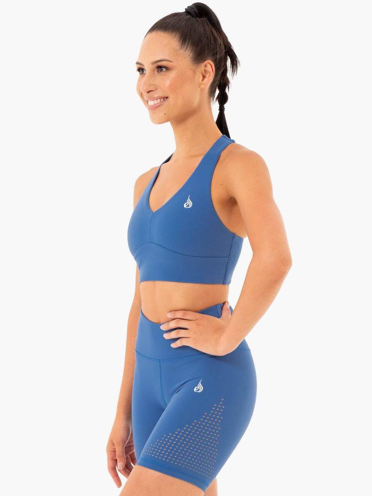 Staniki Sportowe Damskie Ryderwear Women Sports Bra Impact Jasny Niebieskie | PL1779FM