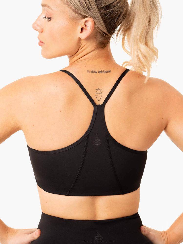 Staniki Sportowe Damskie Ryderwear Women Sports Bra NKD Frame Czarne | PL1796TV