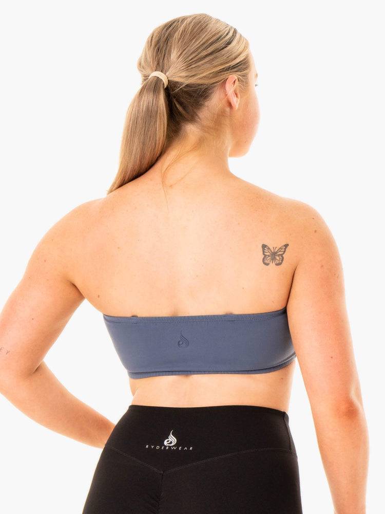 Staniki Sportowe Damskie Ryderwear Women Sports Bra Convertible Bandeau Szare Niebieskie | PL1797YU