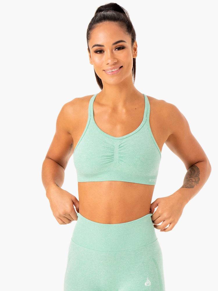 Staniki Sportowe Damskie Ryderwear Women Sports Bra Sculpt Seamless Mięta | PL1802AP