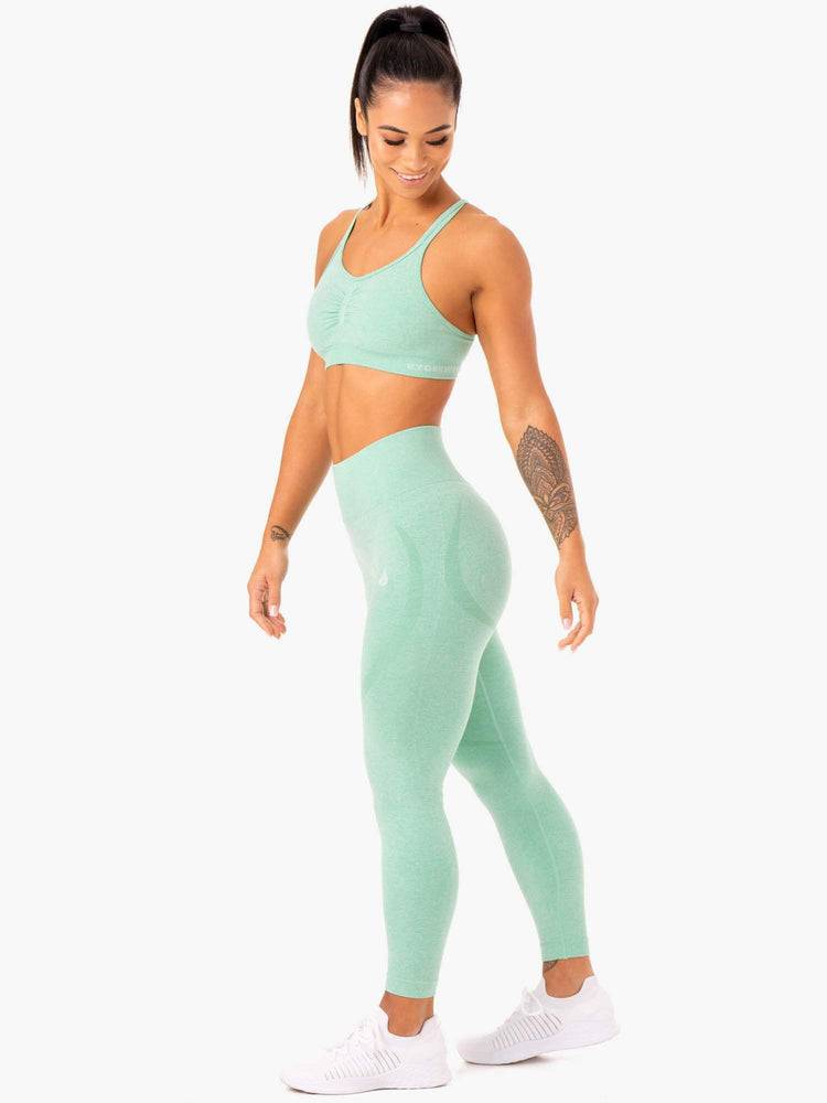 Staniki Sportowe Damskie Ryderwear Women Sports Bra Sculpt Seamless Mięta | PL1802AP