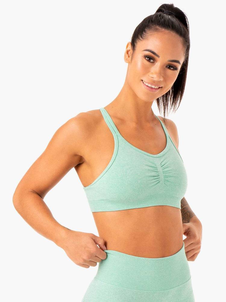 Staniki Sportowe Damskie Ryderwear Women Sports Bra Sculpt Seamless Mięta | PL1802AP