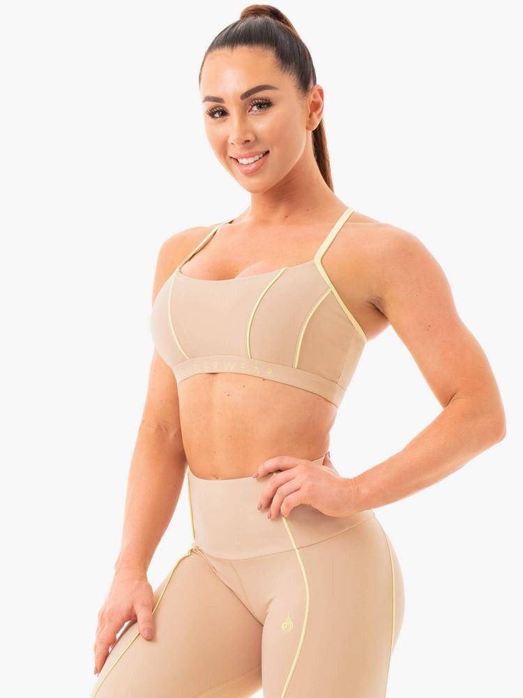 Staniki Sportowe Damskie Ryderwear Women Sports Bra Glow Khaki | PL1810LH